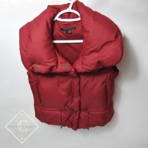 Theory Down Puffer Vest burnt orange